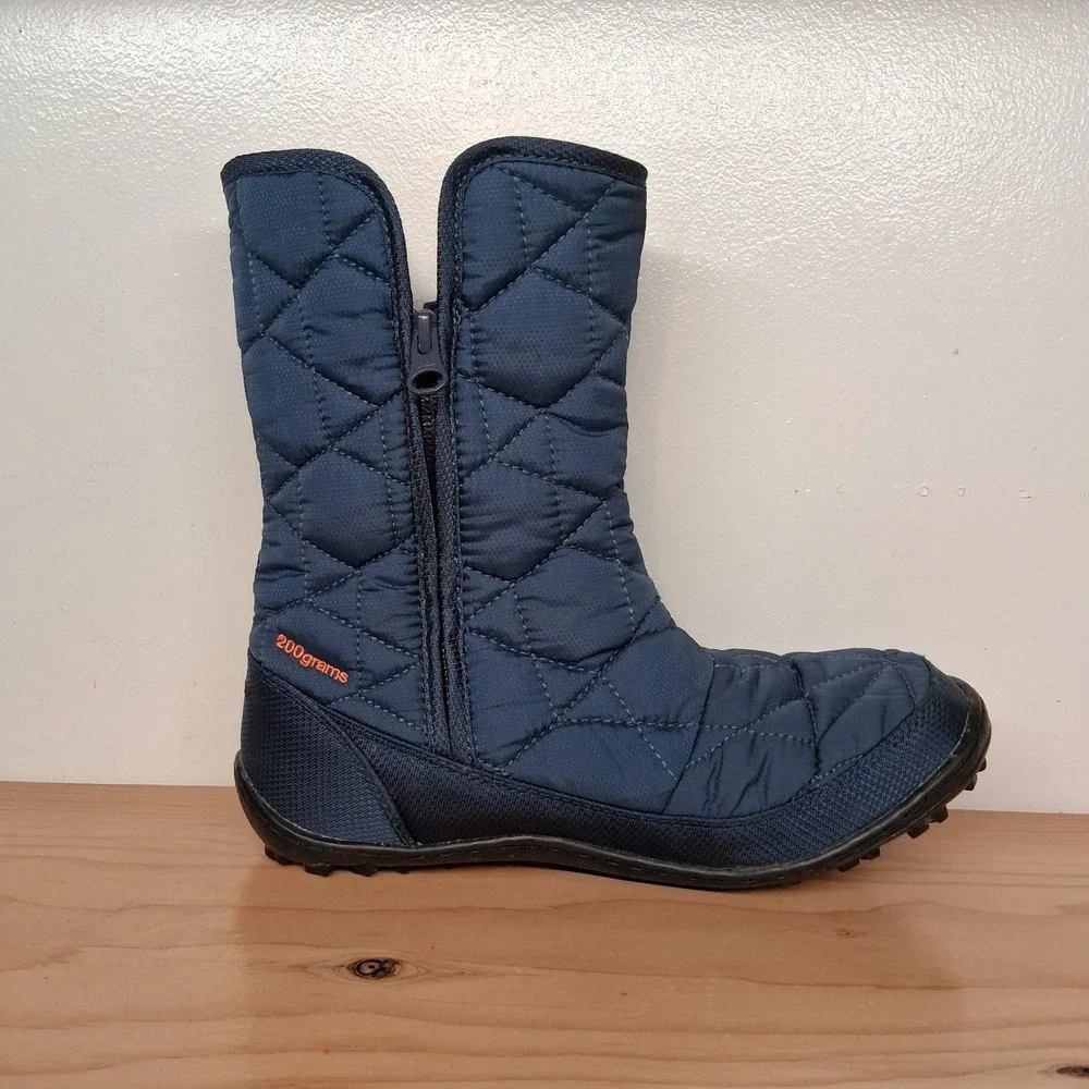 Columbia Winter Waterproof 200 Grams Insulated Boots Size 5 Omni Heat Side Zip‎
